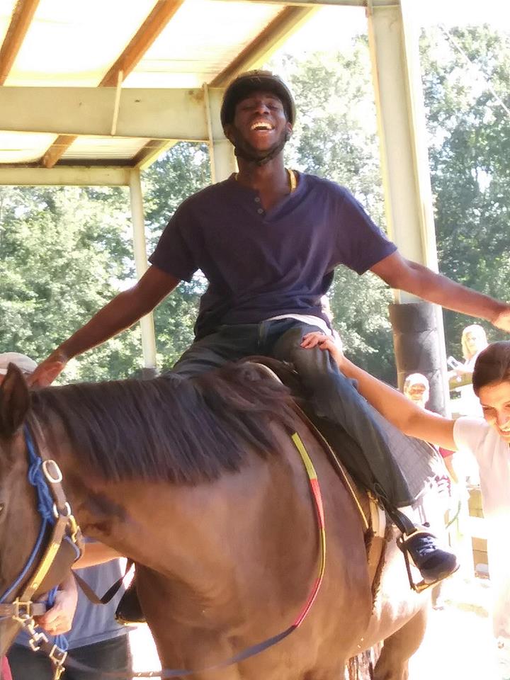 Young man on a horse